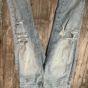 Distressed Light Blue Jeans